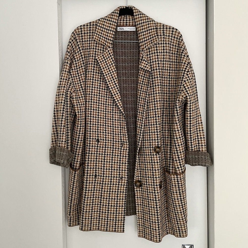 Zara Pattern Cardigan Oversize Size S
